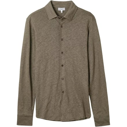 Shirt van linnen jersey met lange mouwen The Resort Co
