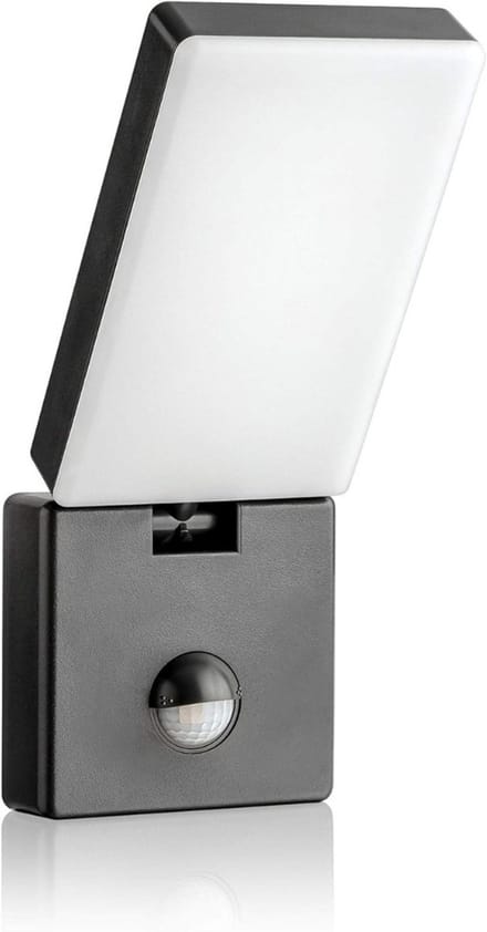 GTB® Buitenlamp Dag Nacht Sensor - Buitenlamp met Bewegingssensor - Buitenlamp - Antraciet - 24cm x 3cm x 9cm