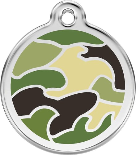 Red Dingo Hondenpenning 30 mm camouflage groen