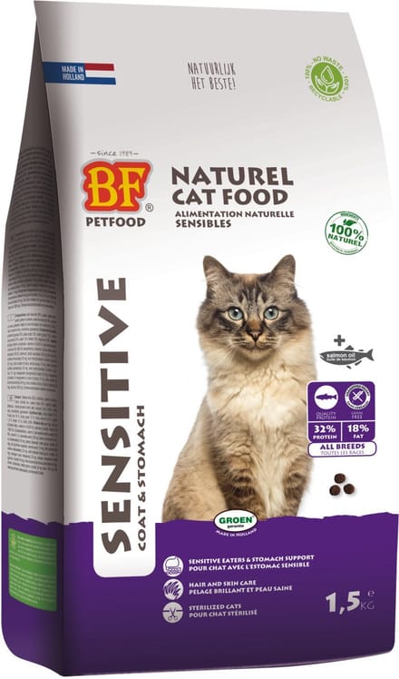 BF Petfood Kattenvoer Sensitive Graanvrij - 1,5 kg