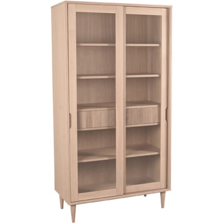 LABEL51 Jule Vitrinekasten - Naturel - Eiken - One Size