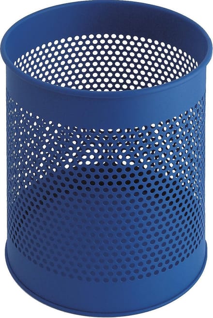 V-Part - Geperforeerde papierbak - 15L - Blauw - Prullenbak
