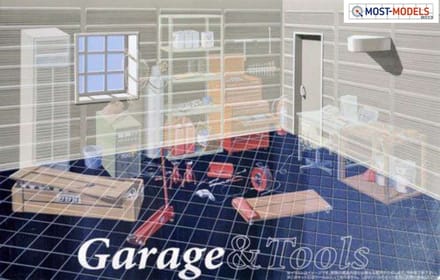 Fujimi Modelbouwpakket Diorama - 11504 Diorama Car Garage nr.1 Plastic - 1:24 - Modelbouw