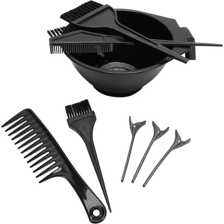 8 stuks Professionele Haarkleuringsgereedschap Highlights Kam Haarklem Verf Mengkom Kit black