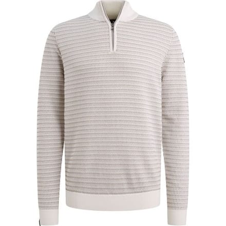 Sweaters Vanguard Trui Half Zip Structure Ecru