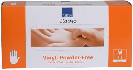 Abena Vinyl-Handschoenen Classic - 100 stuks - poedervrij - Maat M - transparant