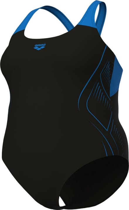 Arena Badpak Reflecting One Piece Plus Zwart-Blauw Rivier