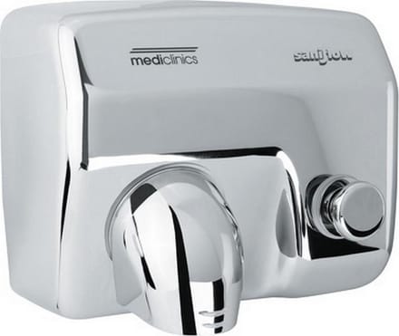 Mediclinics | Handendroger | Drukknop | Hoogglans | 2250 Watt | Staal