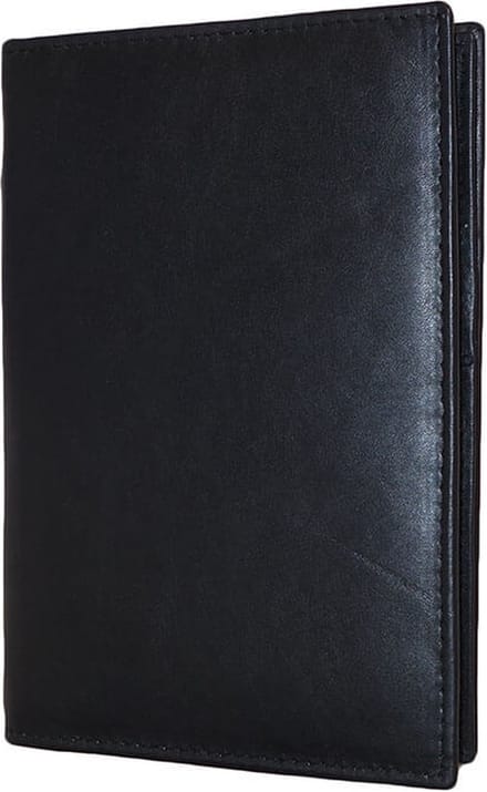 Leather Design Paspoort Portefeuille Zwart