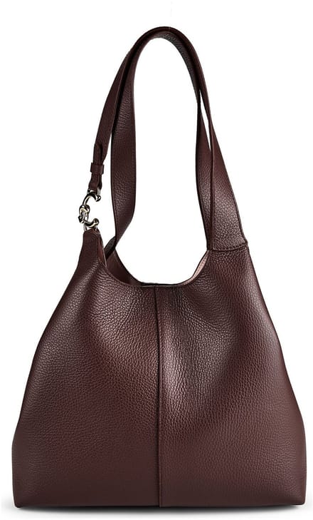 COCCINELLE Leren schoudertas C-Easy Shopper Berry donkerpaars