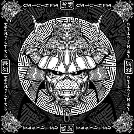 Iron Maiden - Senjutsu Samurai Eddie Bandana - Zwart