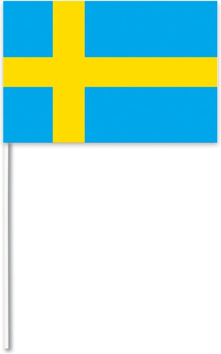 CHRISTIANFABRICATIONS - Zweden papieren vlag 14 x 21 cm