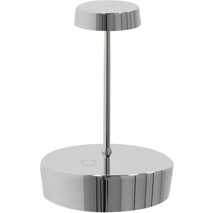 Zafferano Swap mini accu-tafellamp folie zilver
