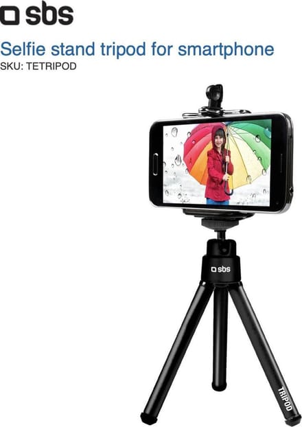 sbs mobile Tripod Werkhoogte: 16 cm (max) Voor smartphones en GoPro