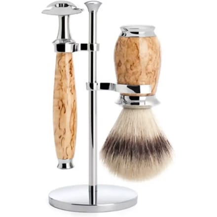 MÜHLE -Scheerset -Purist Masterbirke -Safety Razor -Silvertip Fibre