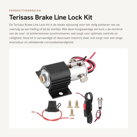 Dailygoods - Brake Line Lock Kit - Stalen Solenoïde voor 12-16V Voertuigen