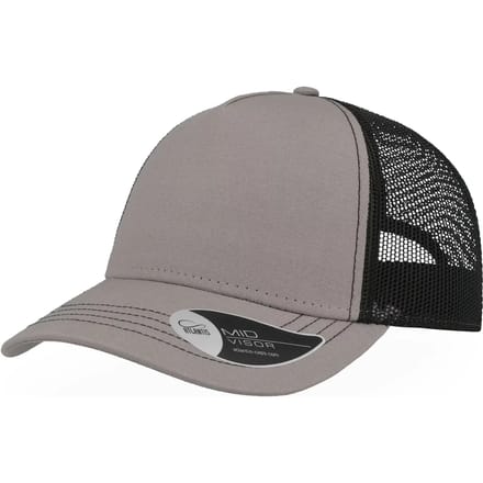 Atlantis Headwear Rapper Canvas Cap AT527 - grey/black - One size
