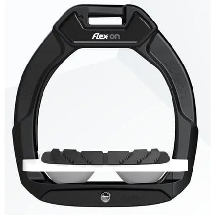 Veiligheidsstijgbeugels Paardrijden Ingelood Grip Zwart/Wit/Grijs Flex-On Safe-On