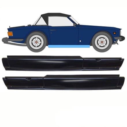 Volledige dorpel voor Triumph TR6 1969-1976 / Links + Rechts / Set