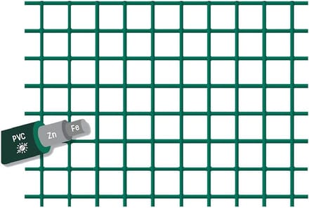 Gegalvaniseerd Net - Plastic Coating - Dierenverblijf Bouwen - Flexibel en Solide - 100 x 10 Meter - Groen