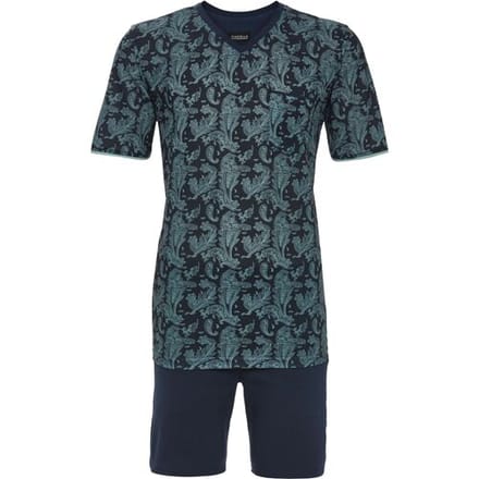 Ringella Blauwe heren shortama paisley Blauw man 56