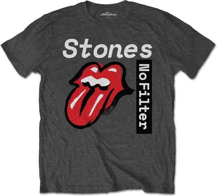 The Rolling Stones - No Filter Text Heren T-shirt - M - Grijs