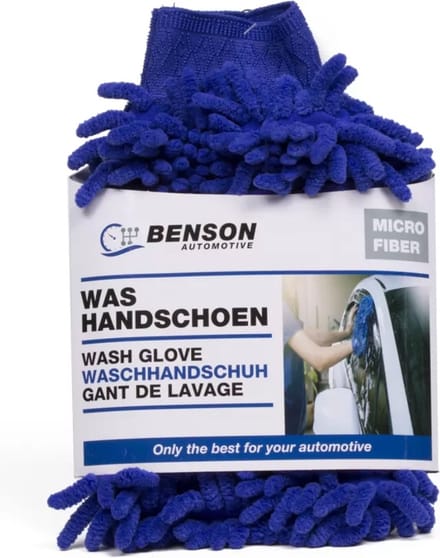 Benson Microvezel washandschoen - superlicht en duurzaam - 100% polyester