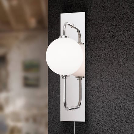 ORION LED wandlamp Pipes in glanzend nikkel