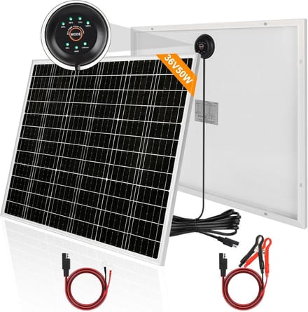Zonnepaneel Kit - Zonne Oplader PV Module - Batterij Laden - Ingebouwde Laadregelaar - 50 Watt
