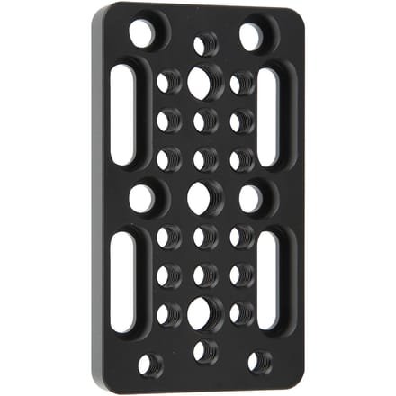 Camera Kaasplaat Camera Eenvoudige Montageplaat met 1/4in 3/8in Schroefgat voor Camera Cage Bovenkant black