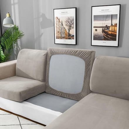 Housse de coussin de canapé extensible en velours de haute qualité pour salon housse de canapé housse de protection de meubles housses de siège de canapé élastiques Normal Size (S)-1pc gray