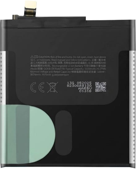 Google, Vervangende batterij 5200mAh voor Google Pixel 10 Pro XL Service Pack GD1J6, Zwart
