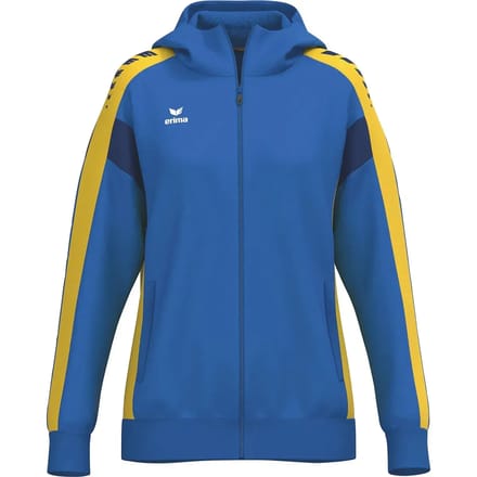 Erima Celebrate 125 Trainingsjack Met Capuchon Dames - New Royal / Geel | Maat: 36