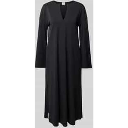 Midi-jurk met V-hals, model 'RAPACE'