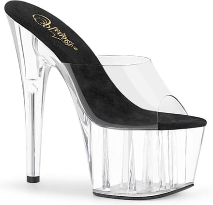 Pleaser - ADORE-701 Muiltjes - Paaldans schoenen - 37 Shoes - Transparant