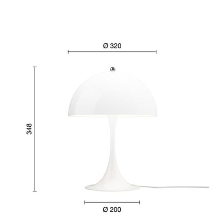 Louis Poulsen Panthella 320 V2 tafellamp - opal - opal