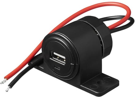 ProPlus USB-opbouwstekkerdoos - 2100mA - 12/24V - Compact - Zwart
