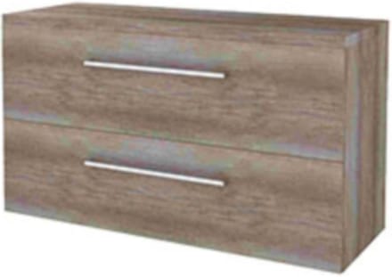 Basic-Line Start 46 Badkamermeubelset - 120 x 46 cm - Met Grepen - 2 Lades - Wastafelblad - Scotch Oak