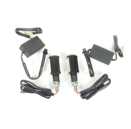 Paire Éclairage de plaque Led 12V anodisé noir pour moto scooter M8x125 Neuf