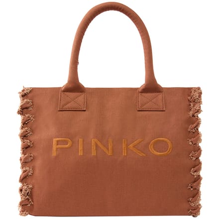 PINKO Beach Shopper Tas 47 cm - 27 L - beige-scoiattolo