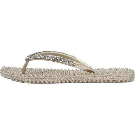 Slippers met grove glitter CHEERFUL03G - 780 Platin