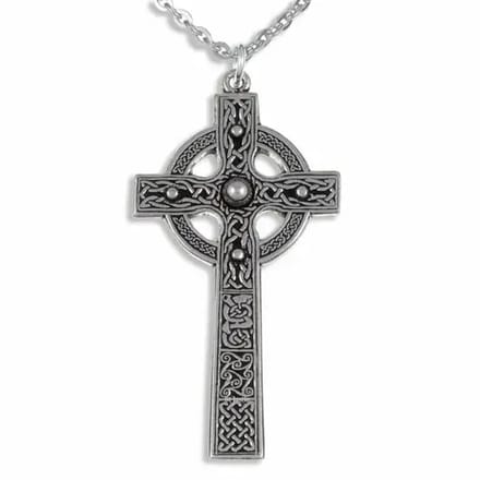 St Justin, Hanger, Groot Cashel kruis met knoopwerk hanger(XP48)