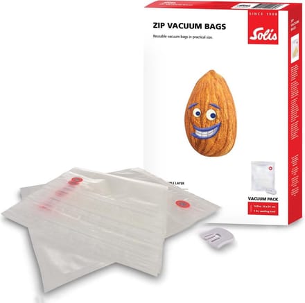 Solis Ziplock Vacuümzakken - 26 x 35 cm - Vacuumeerzakken - 10 stuks