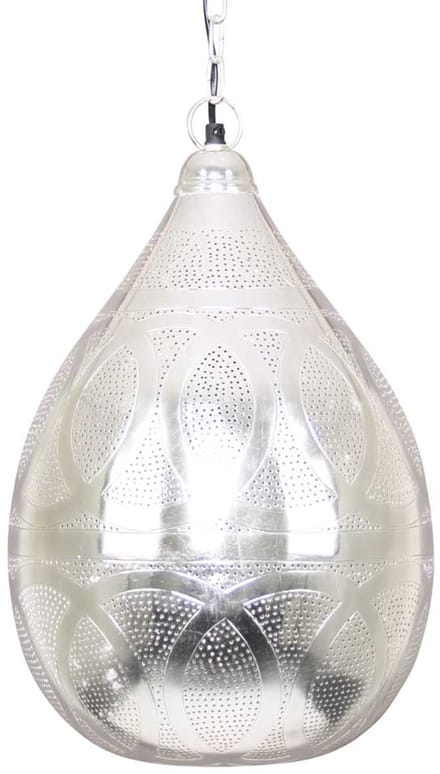 Safaary - Oosterse Hanglamp Haifa Zilver Ø 30 x 46cm