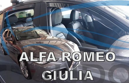 Alfa Romeo Giulia getinte zijwindschermen - 4-delige set - 4-deurs model vanaf 2016 - 2025 Team Heko pasvorm