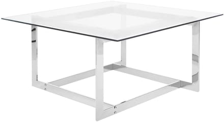 CRYSTAL - Salontafel - Zilver - Glas