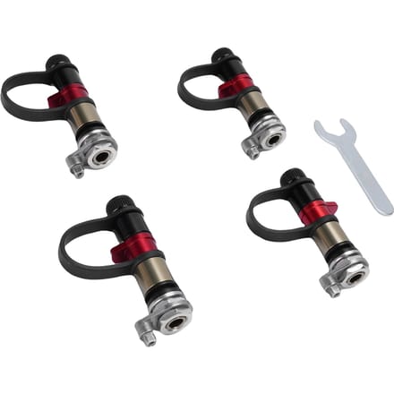 4 Stuks Bandenleegloopventiel Kit Auto Stop Snelle Luchtontluchting Ondersteunt Bandensensor Installatie Band black
