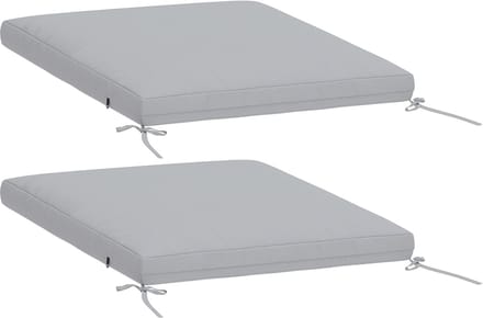 Outsunny Outdoor zitkussen - Polyester, schuim - 50 x 50 x 7 cm - Lichtgrijs