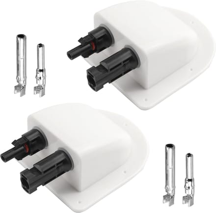 Dakdoorvoer op zonne-energie voor camper, boot, caravan - 2 stuks