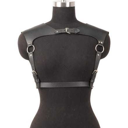 Dames Punk Mode Leer Lichaamsharnas Riem Taille-Naar-Schouder Casual Wild Gotische Kleding Accessoire black